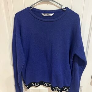 VSX Blue Crew Neck Sweater with Decorative Trim